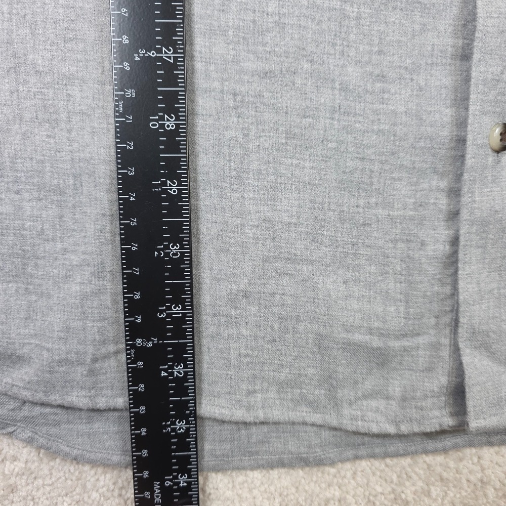Travis Mathew Shirt Mens 2XL Gray Cloud Flannel Button-Up Dual Chest Pocket NWT - Picture 10 of 10
